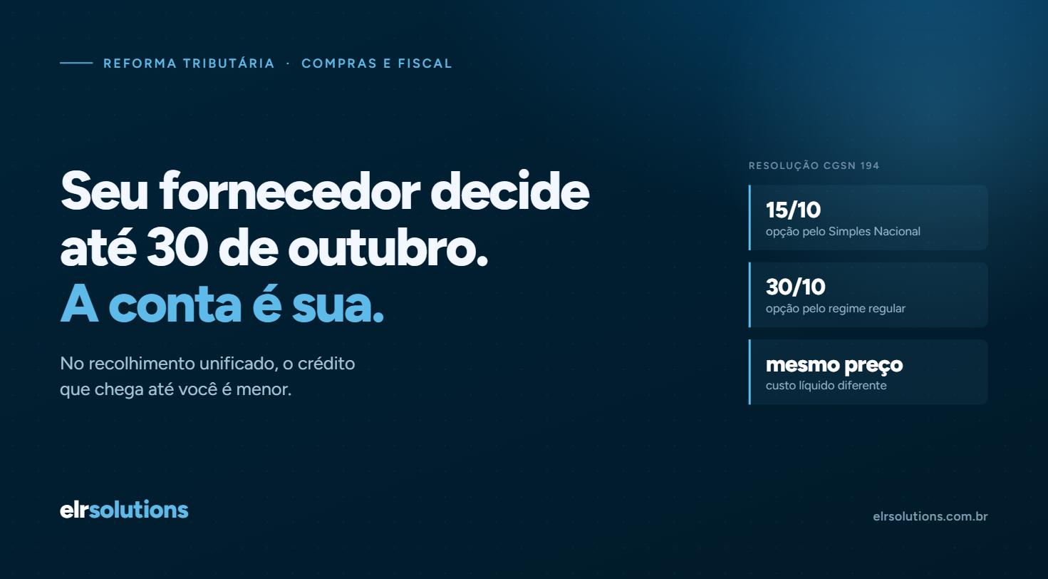 Simples híbrido: por que o prazo de 30 de outubro é problema de quem compra